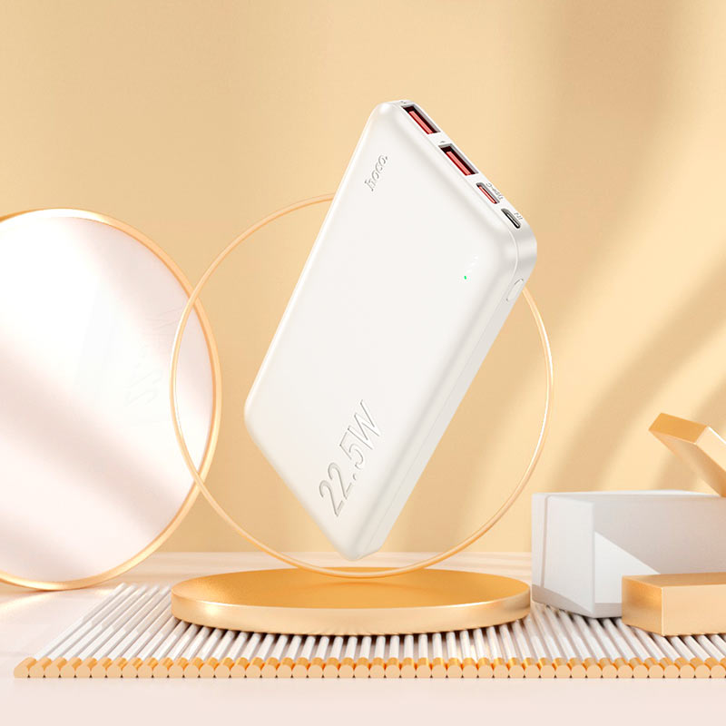 Super Fast 22.5W Ultra-Thin 10000mAh Power Bank with Dual USB and Type-C Ports