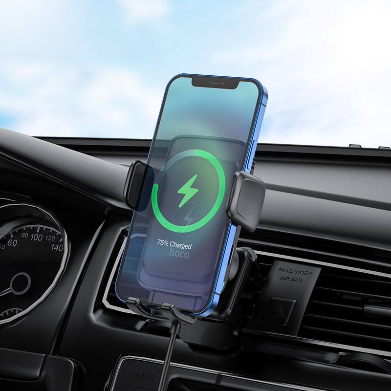 Universal Wireless Clamping Phone Holder with Fast Car Charging for all Phones