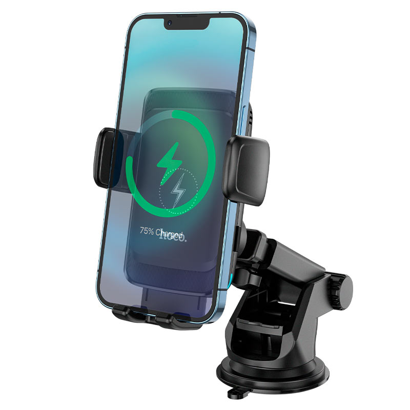 Universal Wireless Clamping Phone Holder with Fast Car Charging for all Phones