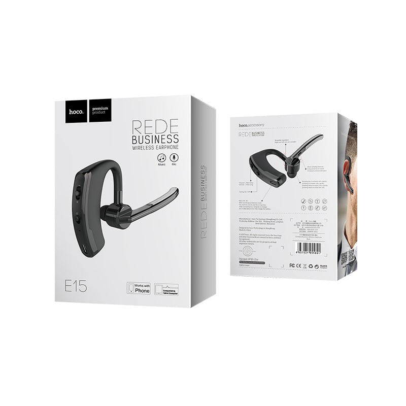 Hoco Wireless headset “E15 Rede” earphone with mic - Virk Tech Solutions