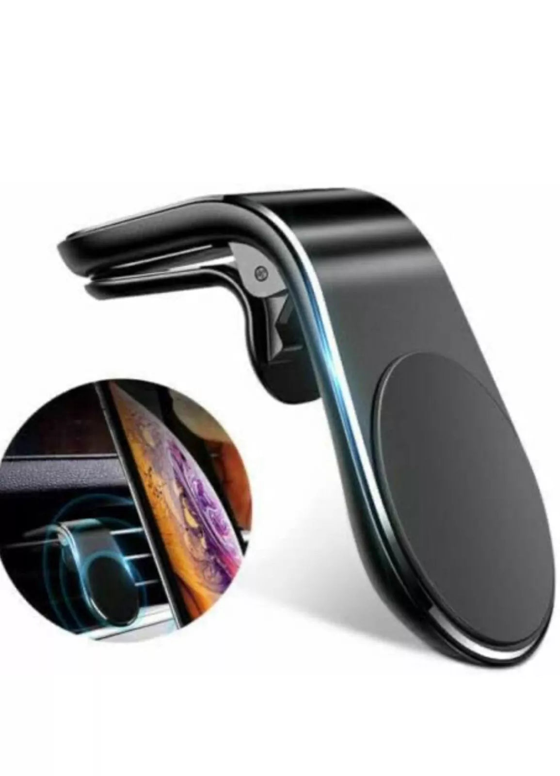 Magnetic L-shaped Car Phone Holder with 360-degree Rotation For all Phones