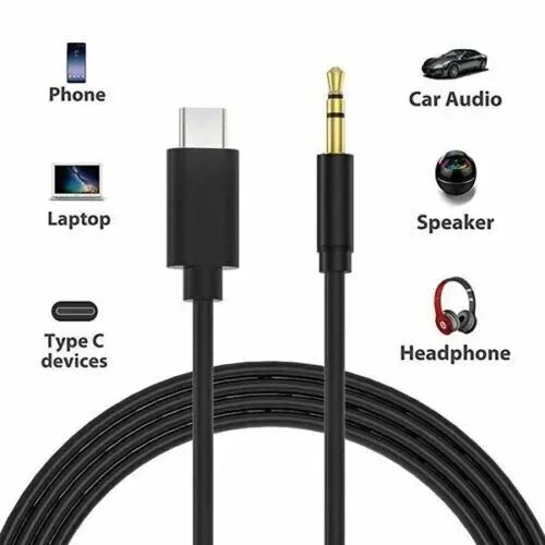 Type C To 3.5mm Jack AUX Adapter High Quality for Car & Music Streaming